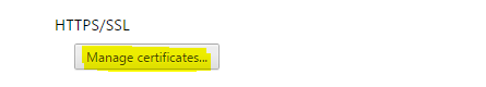chrome manage cert